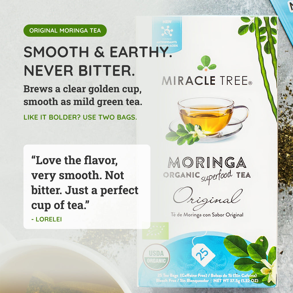 Organic Moringa Tea - Original - Caffeine-Free Herbal Tea